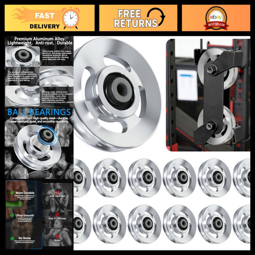 12pcs 90mm aluminum pulley - 12pcs,